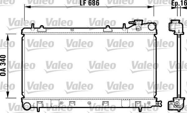 Kylare, motorkylning Valeo 732410 VALEO