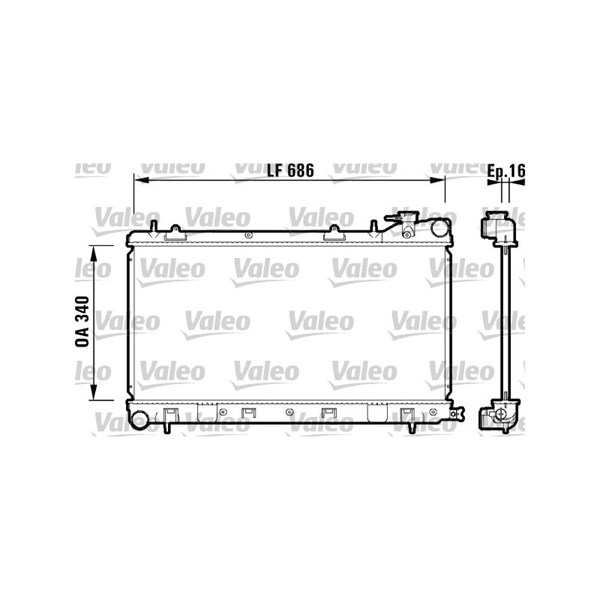 Kylare, motorkylning Valeo 732410 VALEO