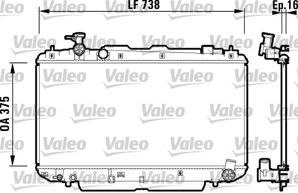 Kylare, motorkylning Valeo 734182 VALEO