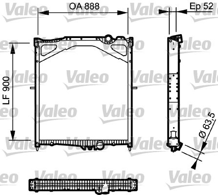 Kylare, motorkylning Valeo 734300 VALEO