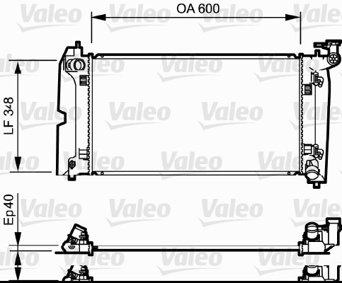 Kylare, motorkylning Valeo 734711 VALEO