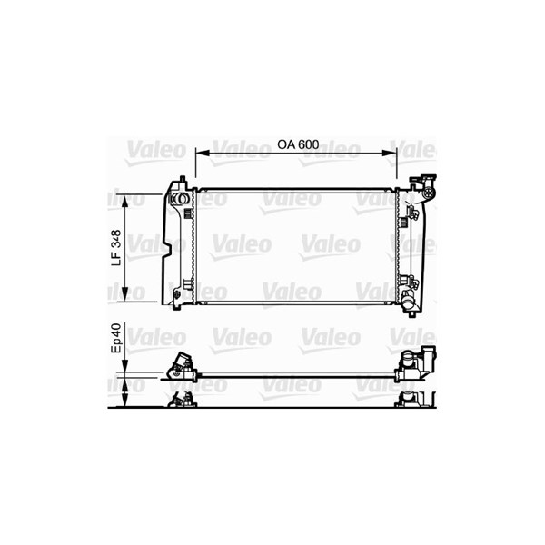 Kylare, motorkylning Valeo 734711 VALEO