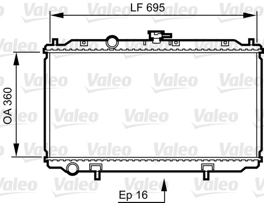 Kylare, motorkylning Valeo 734736 VALEO