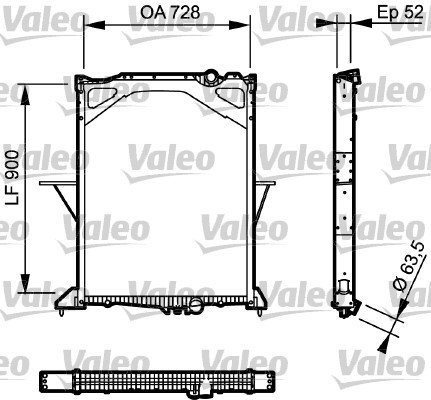 Kylare, motorkylning Valeo 735017 VALEO