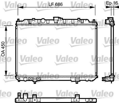Kylare, motorkylning Valeo 735064 VALEO