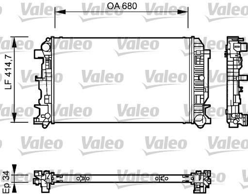 Kylare, motorkylning Valeo 735084 VALEO