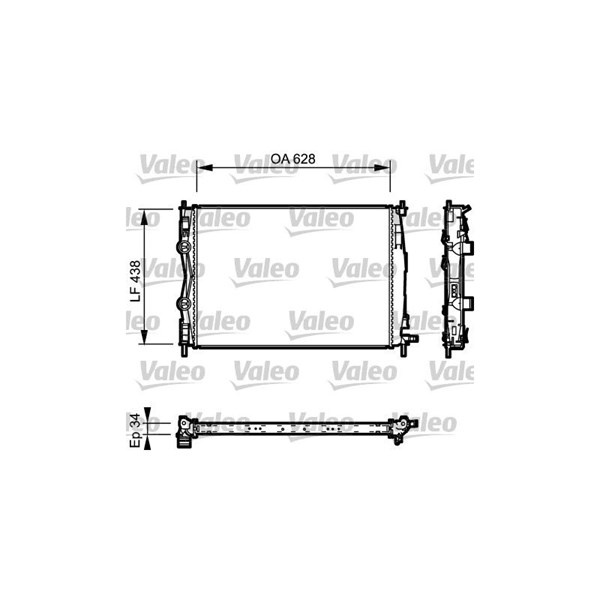 Kylare, motorkylning Valeo 735115 VALEO