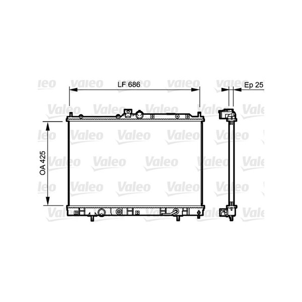Kylare, motorkylning Valeo 735202 VALEO