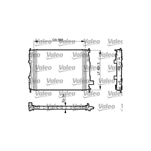 Kylare, motorkylning Valeo 735380 VALEO