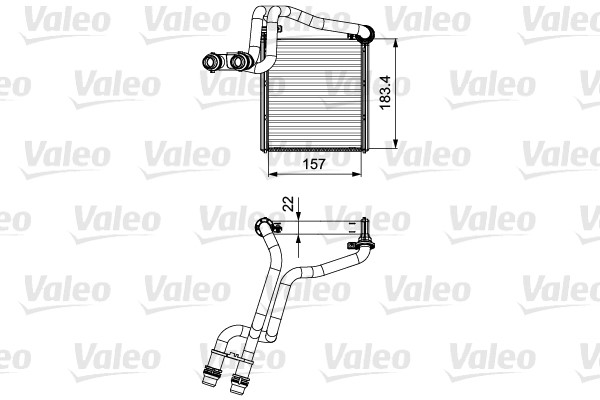 Värmeväxlare, kupévärme Valeo 811536 VALEO