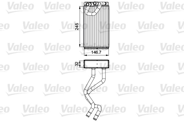 Värmeväxlare, kupévärme Valeo 811547 VALEO