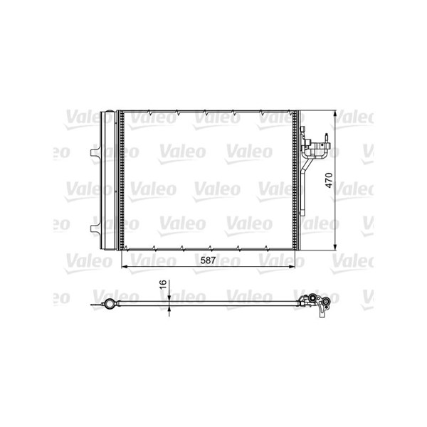Kondensor, klimatanläggning Valeo 814017 VALEO