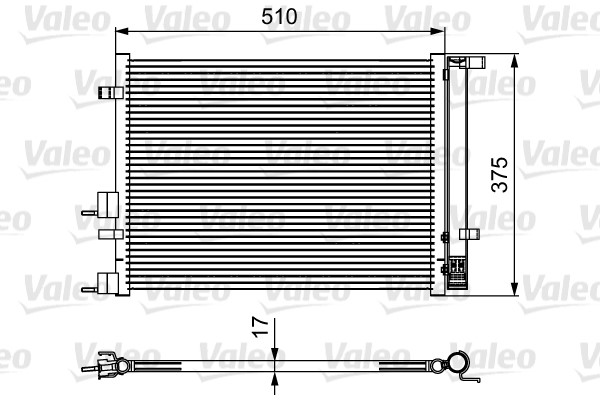 Kondensor, klimatanläggning Valeo 814435 VALEO