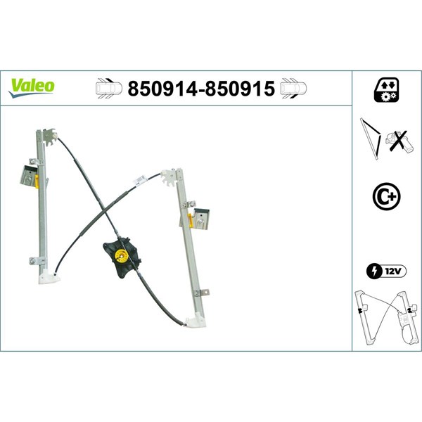 Fönsterhiss, Fram, Vänster Valeo 850914 VALEO