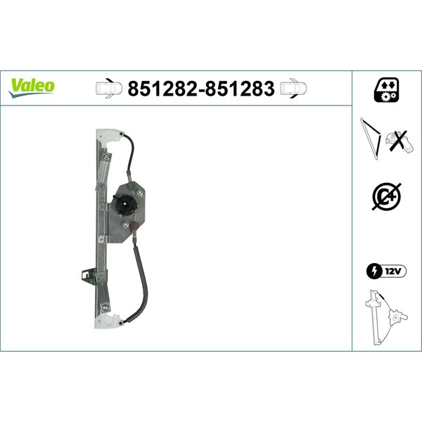 Fönsterhiss, Fram, Vänster Valeo 851282 VALEO Fönsterhiss, Fram, Vänster Valeo 851282 VALEO
