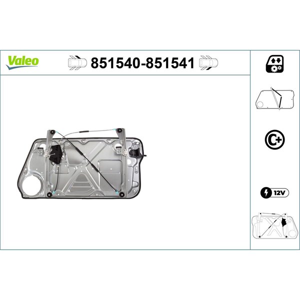 Fönsterhiss, Fram, Vänster Valeo 851540 VALEO
