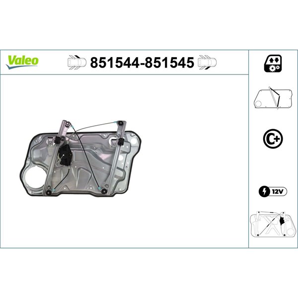 Fönsterhiss, Fram, Vänster Valeo 851544 VALEO