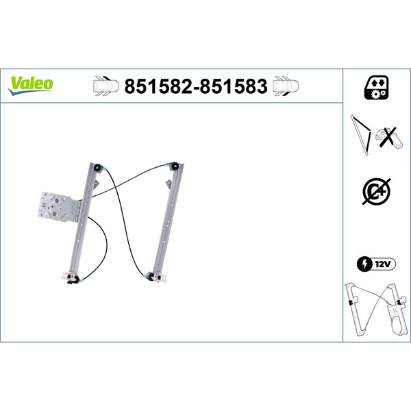 Fönsterhiss, Fram, Vänster Valeo 851582 VALEO