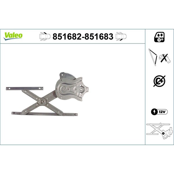Fönsterhiss, Fram, Vänster Valeo 851682 VALEO