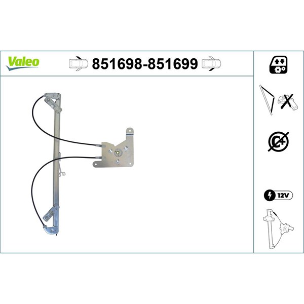 Fönsterhiss, Fram, Vänster Valeo 851698 VALEO