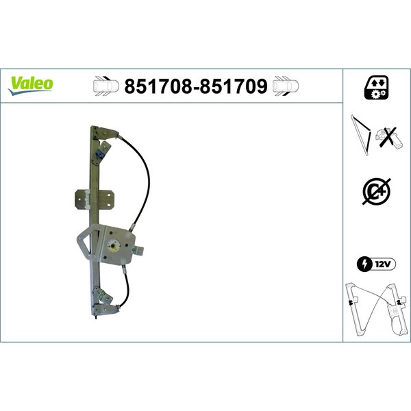 Fönsterhiss, Fram, Vänster Valeo 851708 VALEO Fönsterhiss, Fram, Vänster Valeo 851708 VALEO