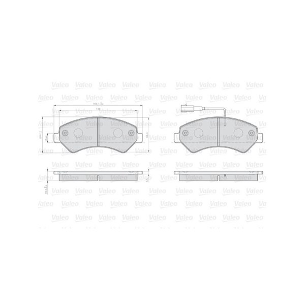 Bromsbeläggsats, Framaxel Valeo Optipack for lcv 872466 VALEO Bromsbeläggsats, Framaxel Valeo Optipack for lcv 872466 VALEO