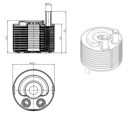 Oljekylare, motor Nrf Easy fit 31819 NRF