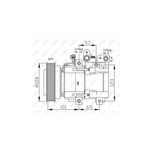 Kompressor, klimatanläggning Nrf 32204G NRF