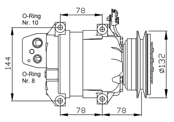 Kompressor, klimatanläggning Nrf 32440G NRF