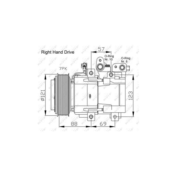 Kompressor, klimatanläggning Nrf 32443G NRF