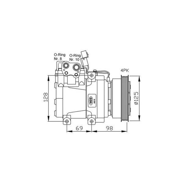 Kompressor, klimatanläggning Nrf 32471G NRF