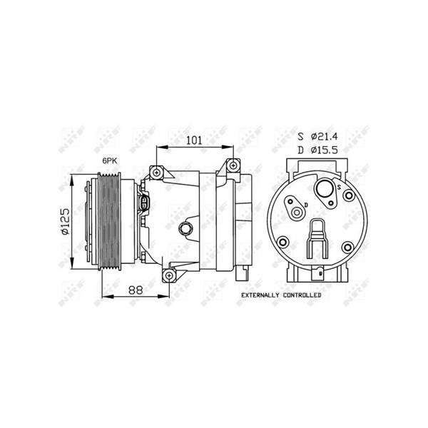 Kompressor, klimatanläggning Nrf 32479G NRF