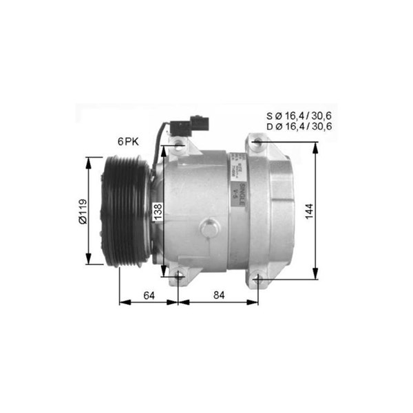 Kompressor, klimatanläggning Nrf 32483G NRF