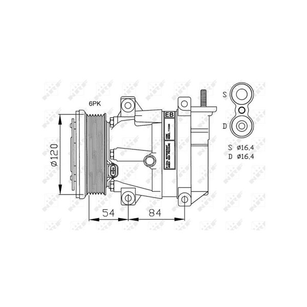 Kompressor, klimatanläggning Nrf 32484G NRF