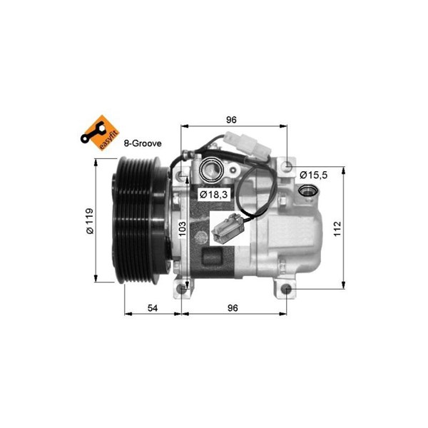 Kompressor, klimatanläggning Nrf Easy fit 32688G NRF Kompressor, klimatanläggning Nrf Easy fit 32688G NRF