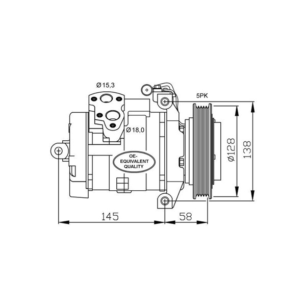 Kompressor, klimatanläggning Nrf 32697 NRF