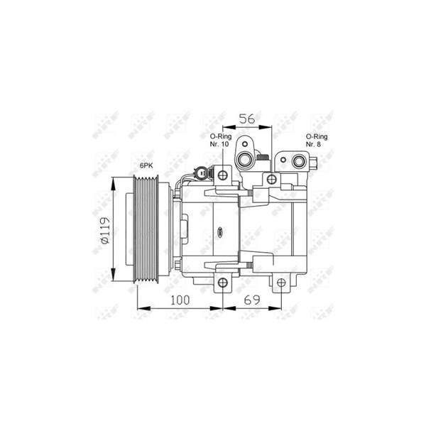 Kompressor, klimatanläggning Nrf 32755G NRF