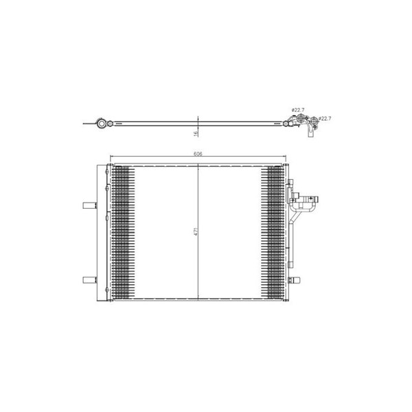 Kondensor, klimatanläggning Nrf 350375 NRF