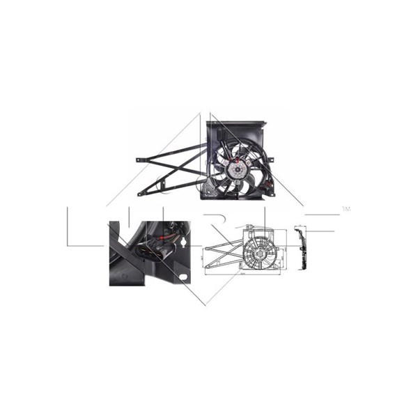 Fläkt, kylare 12V, Vänster Nrf 47013 NRF Fläkt, kylare 12V, Vänster Nrf 47013 NRF