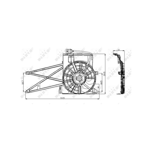 Fläkt, kylare 12V, Vänster Nrf 47013 NRF Fläkt, kylare 12V, Vänster Nrf 47013 NRF