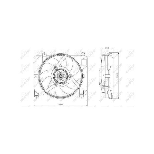 Fläkt, kylare 12V Nrf 47255 NRF Fläkt, kylare 12V Nrf 47255 NRF
