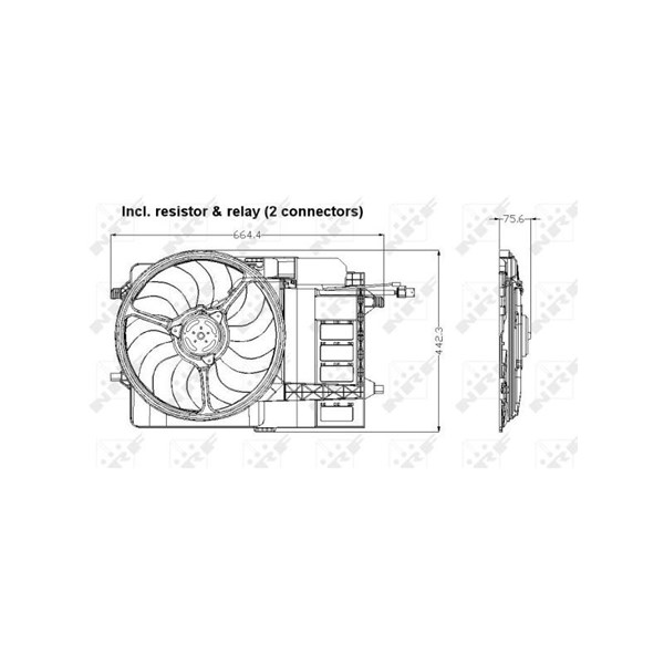 Fläkt, kylare 12V Nrf 47302 NRF