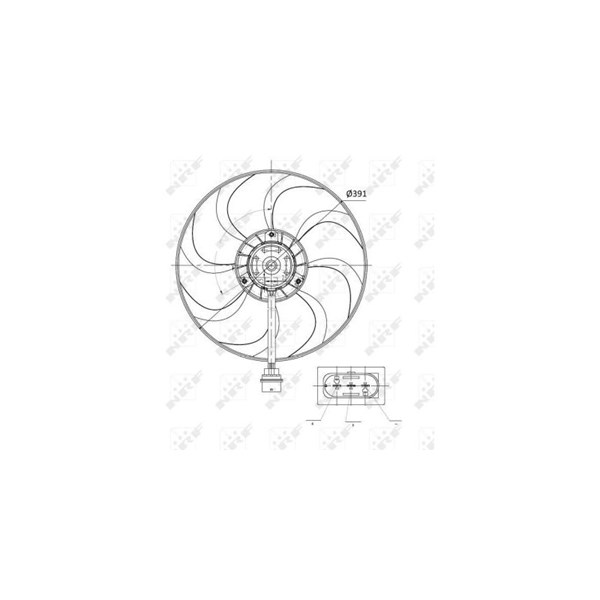 Fläkt, kylare 12V, Bak, Vänster, Höger Nrf 47375 NRF Fläkt, kylare 12V, Bak, Vänster, Höger Nrf 47375 NRF
