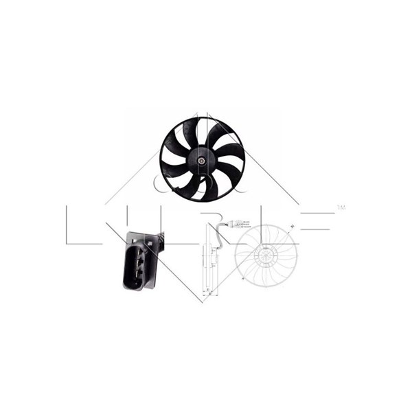Fläkt, kylare 12V Nrf 47410 NRF