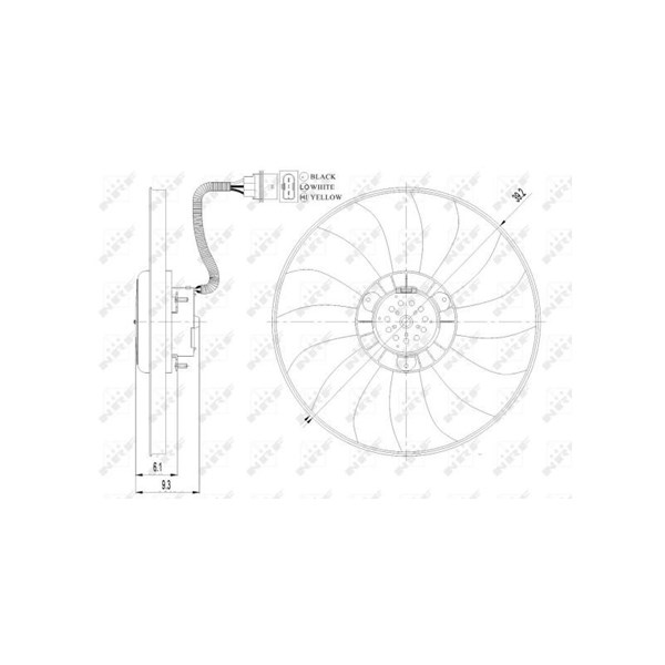 Fläkt, kylare 12V Nrf 47410 NRF Fläkt, kylare 12V Nrf 47410 NRF