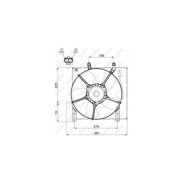 Fläkt, kylare 12V Nrf 47487 NRF Fläkt, kylare 12V Nrf 47487 NRF