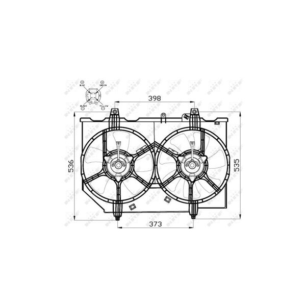 Fläkt, kylare 12V Nrf 47497 NRF