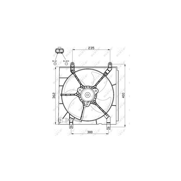 Fläkt, kylare 12V Nrf 47526 NRF