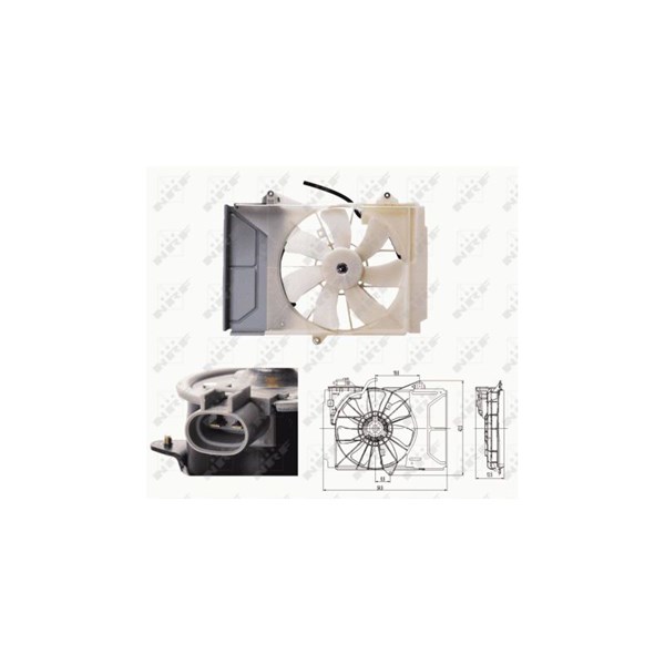 Fläkt, kylare 12V Nrf 47697 NRF