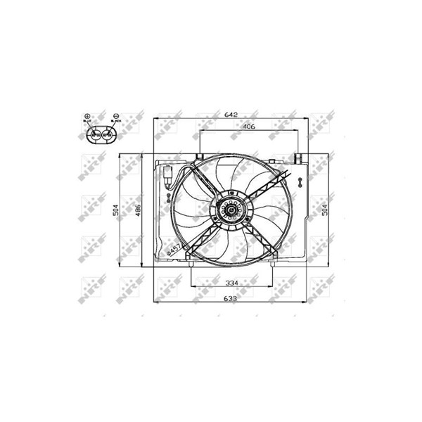 Fläkt, kylare 12V Nrf 47741 NRF